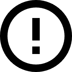 Warning Circle Icon from Sharp Remix Set