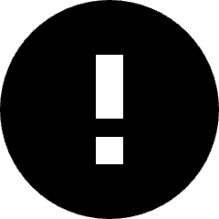 Warning Circle Icon from Sharp Solid Set