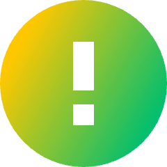 Warning Circle Icon from Sharp Gradient Set