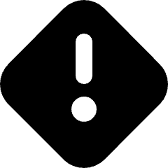 Warning Diamond Icon from Micro Solid Set