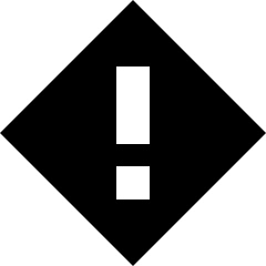Warning Diamond Icon from Sharp Solid Set
