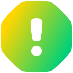 Warning Octagon Icon from Plump Gradient Set