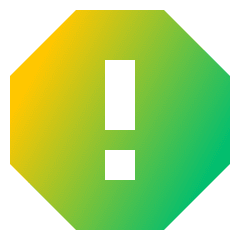 Warning Octagon Icon from Sharp Gradient Set