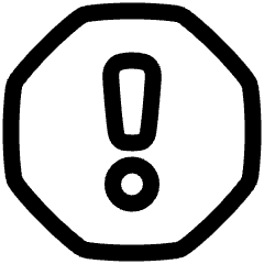 Warning Octagon Icon from Plump Line Set