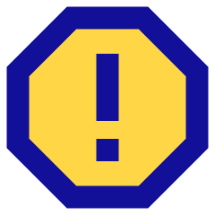 Warning Octagon Icon from Sharp Pop Set