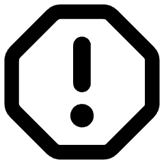 Warning Octagon Icon from Core Remix Set
