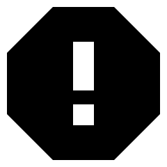 Warning Octagon Icon from Sharp Solid Set