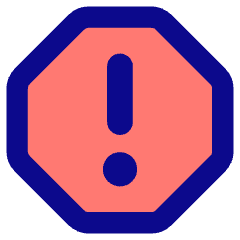 Warning Octagon Icon from Core Pop Set