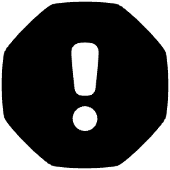 Warning Octagon Icon from Plump Solid Set