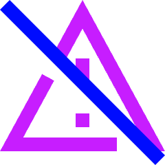 Warning Off Icon from Sharp Neon Set