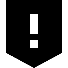 Warning Shield Icon from Sharp Solid Set
