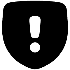 Warning Shield Icon from Plump Solid Set