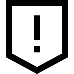 Warning Shield Icon from Sharp Line Set