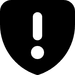 Warning Shield Icon from Micro Solid Set