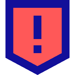 Warning Shield Icon from Sharp Pop Set