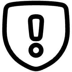 Warning Shield Icon from Plump Line Set