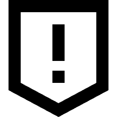 Warning Shield Icon from Sharp Remix Set