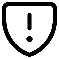 Warning Shield Icon from Core Line Set