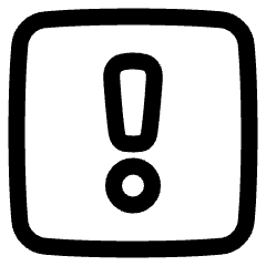 Warning Square Icon from Plump Line Set