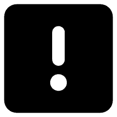 Warning Square Icon from Core Solid Set