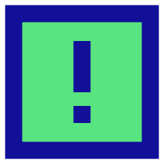 Warning Square Icon from Sharp Pop Set