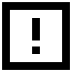 Warning Square Icon from Sharp Remix Set