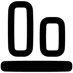 Align Bottom 1 Icon from Plump Remix Set