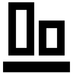 Align Bottom 1 Icon from Sharp Remix Set