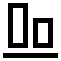 Align Bottom 1 Icon from Sharp Line Set