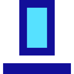 Align Bottom 2 Icon from Sharp Pop Set