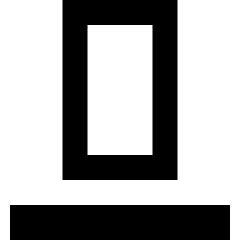 Align Bottom 2 Icon from Sharp Remix Set