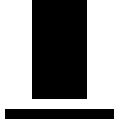 Align Bottom 2 Icon from Sharp Solid Set