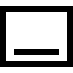 Align Bottom Horizontal Icon from Sharp Line Set