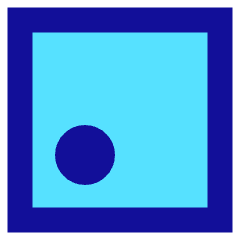 Align Bottom Left Circle Icon from Sharp Pop Set
