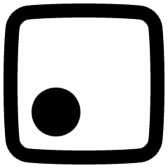 Align Bottom Left Circle Icon from Plump Remix Set