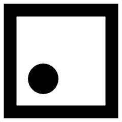 Align Bottom Left Circle Icon from Sharp Remix Set