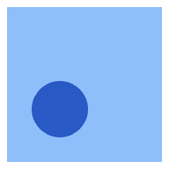 Align Bottom Left Circle Icon from Sharp Flat Set