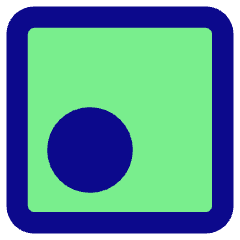 Align Bottom Left Circle Icon from Core Pop Set