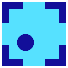 Align Bottom Left Frame Circle Icon from Sharp Pop Set