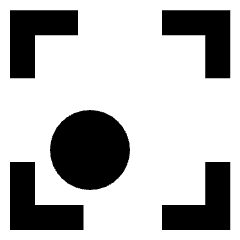 Align Bottom Left Frame Circle Icon from Sharp Solid Set