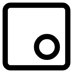 Align Bottom Right Circle Icon from Core Line Set