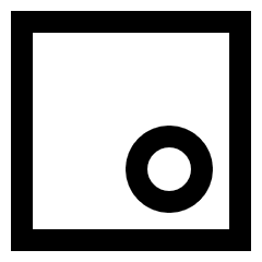 Align Bottom Right Circle Icon from Sharp Line Set