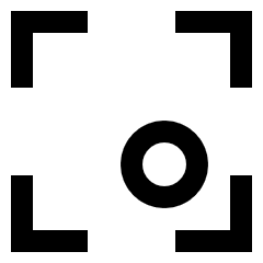 Align Bottom Right Frame Circle Icon from Sharp Line Set