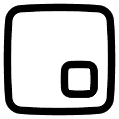 Align Bottom Right Square Icon from Plump Line Set