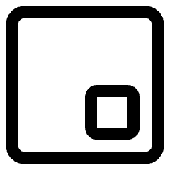 Align Bottom Right Square Icon from Core Line Set