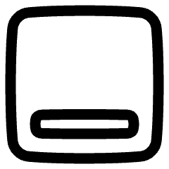 Align Bottom Square Icon from Plump Line Set