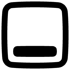 Align Bottom Square Icon from Plump Remix Set