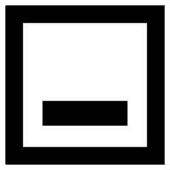 Align Bottom Square Icon from Sharp Remix Set