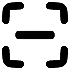 Align Center Horizontal Frame Icon from Plump Solid Set