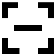 Align Center Horizontal Frame Icon from Sharp Solid Set